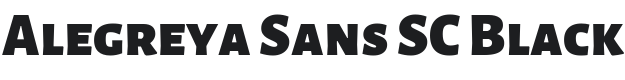 Alegreya Sans SC Black Font Preview