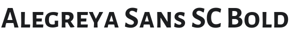 Alegreya Sans SC Bold Font Preview