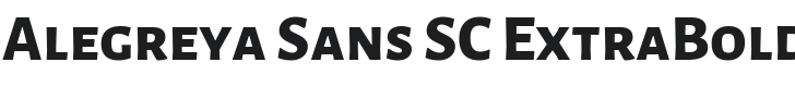 Alegreya Sans SC ExtraBold Font Preview