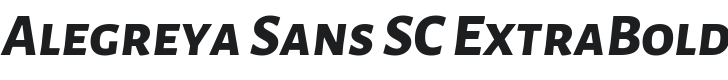 Alegreya Sans SC ExtraBold Italic Font Preview