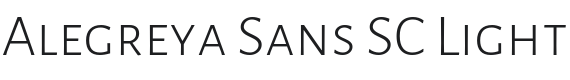 Alegreya Sans SC Light Font Preview