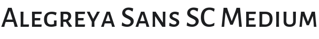 Alegreya Sans SC Medium Font Preview