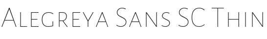 Alegreya Sans SC Thin Font Preview