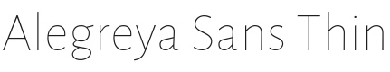 Alegreya Sans Thin Font Preview