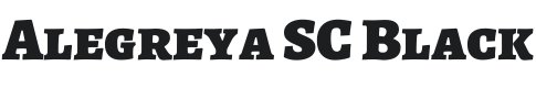 Alegreya SC Black Font Preview