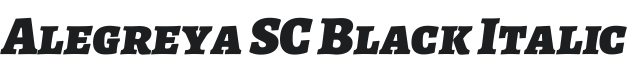 Alegreya SC Black Italic Font Preview