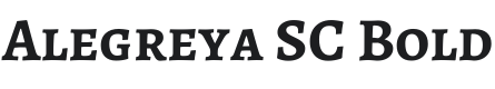 Alegreya SC Bold Font Preview
