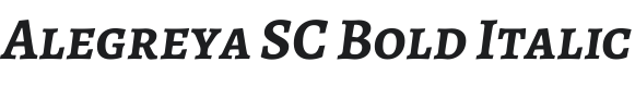Alegreya SC Bold Italic Font Preview