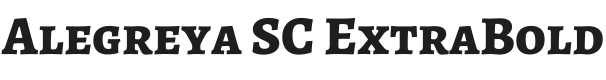 Alegreya SC ExtraBold Font Preview
