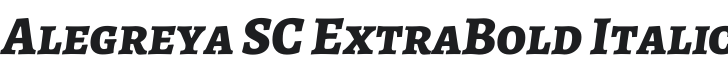 Alegreya SC ExtraBold Italic Font Preview