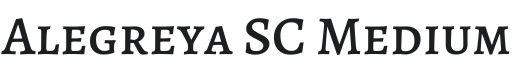 Alegreya SC Medium Font Preview