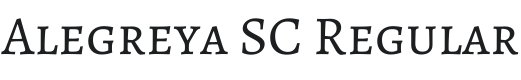 Alegreya SC Font Preview