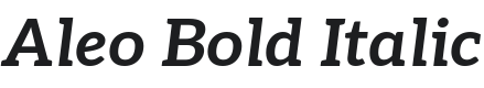 Aleo Bold Italic Font Preview