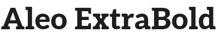 Aleo ExtraBold Font Preview