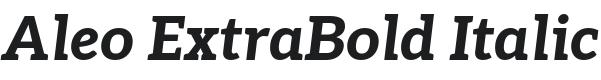 Aleo ExtraBold Italic Font Preview