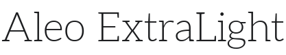 Aleo ExtraLight Font Preview