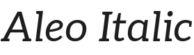 Aleo Italic Font Preview