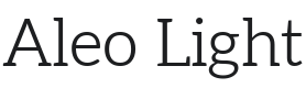 Aleo Light Font Preview