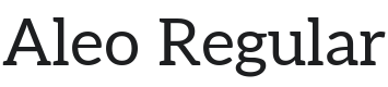 Aleo Font Preview