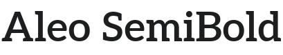 Aleo SemiBold Font Preview
