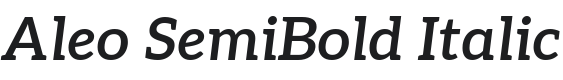 Aleo SemiBold Italic Font Preview