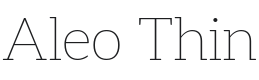 Aleo Thin Font Preview