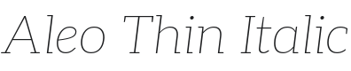 Aleo Thin Italic Font Preview