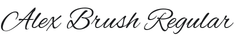 Alex Brush Font Preview