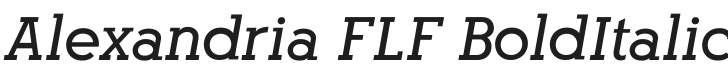 AlexandriaFLF-BoldItalic Font Preview