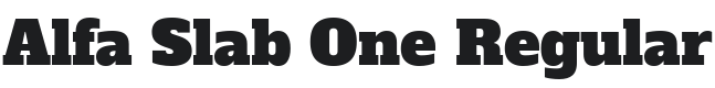 Alfa Slab One Font Preview