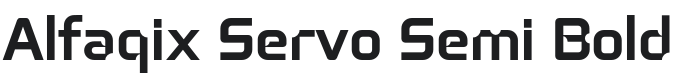 Alfaqix Servo Semi Bold Font Preview