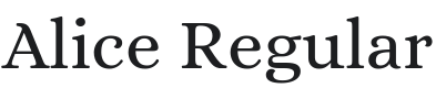 Alice Font Preview