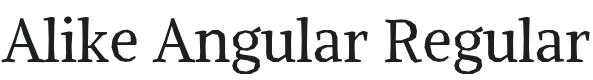 Alike Angular Font Preview