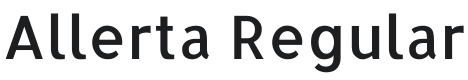 Allerta Font Preview