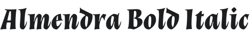 Almendra Bold Italic Font Preview