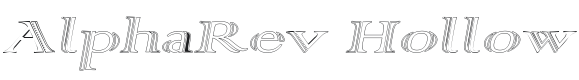 AlphaRev Hollow Font Preview