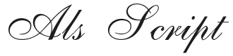 ALS Script Font Preview