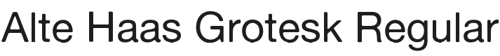 Alte Haas Grotesk Font Preview
