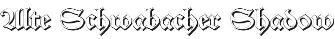 Alte Schwabacher Shadow Font Preview