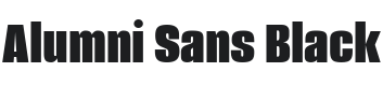 Alumni Sans Black Font Preview