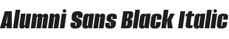 Alumni Sans Black Italic Font Preview