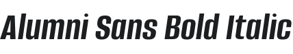 Alumni Sans Bold Italic Font Preview