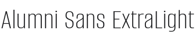 Alumni Sans ExtraLight Font Preview