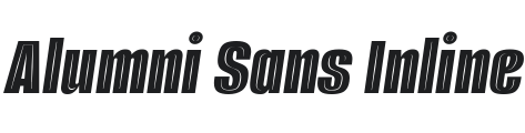 Alumni Sans Inline One Italic Font Preview