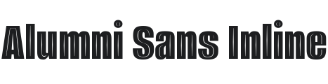 Alumni Sans Inline One Font Preview