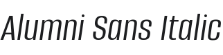 Alumni Sans Italic Font Preview