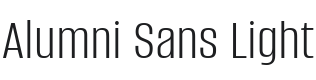 Alumni Sans Light Font Preview