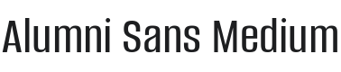 Alumni Sans Medium Font Preview