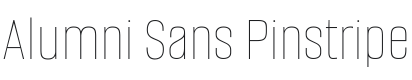 Alumni Sans Pinstripe Font Preview