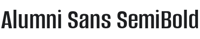Alumni Sans SemiBold Font Preview